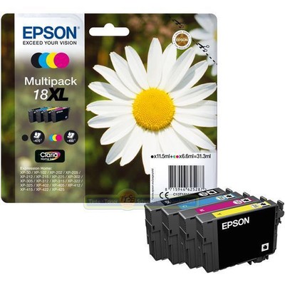 Original XL Epson Tintenpatronen T-18 Multipack Home Expression XP 30 102 202 20