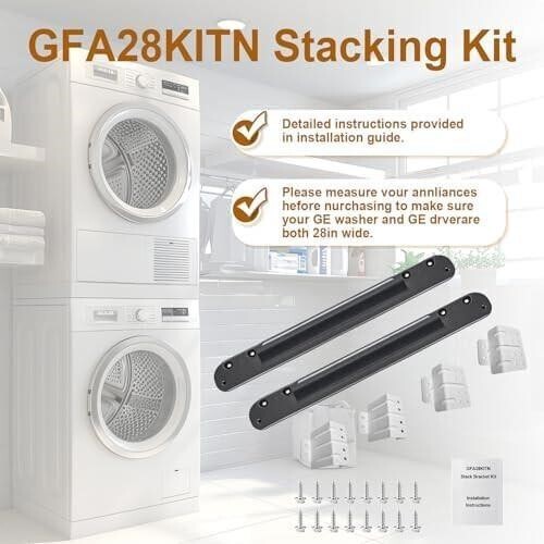 NEW GFA28KITN Stacking Kit for GE 28" Washer Dryer Stack Bracket Kit - Picture 2 of 6