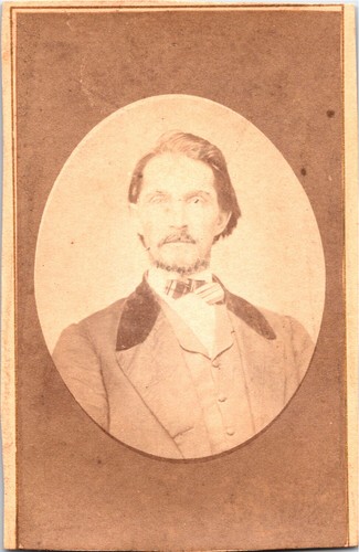 Wheeling West Virginia CDV Photo Bearded Man Antique 1860s D1 - Picture 2 of 3