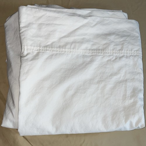 WAMSUTTA Dream Zone 100% Supima Cotton queen flat sheet ivory white
