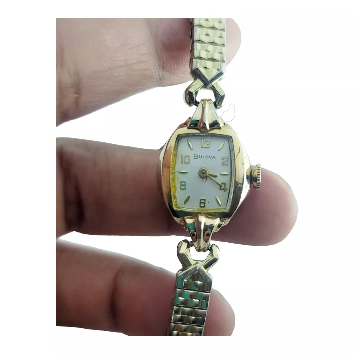 Vintage Bulova 1960s Windup Women s 10k R.G.P Watch With Stretch