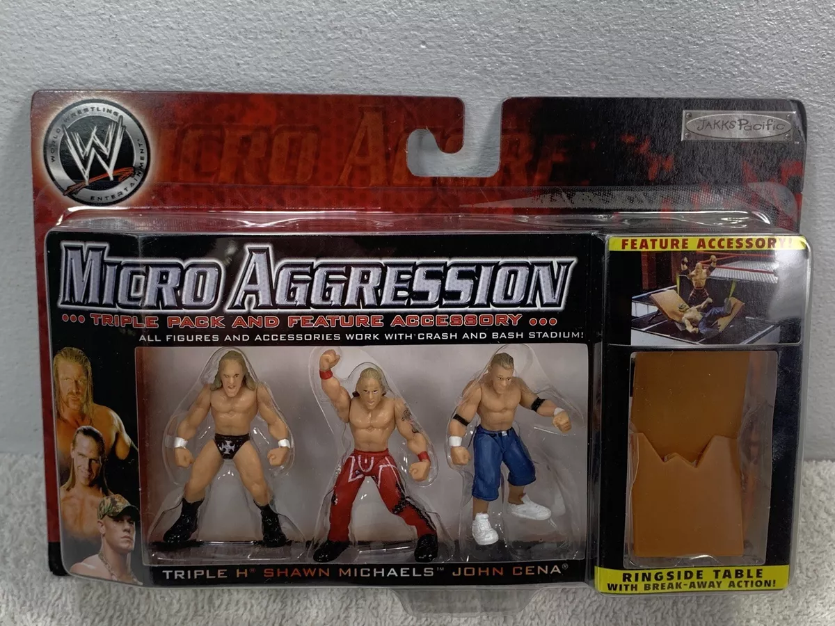 WWE Micro Aggression 2006 Figure Set 3 Pack Triple H Shawn Michaels John Cena