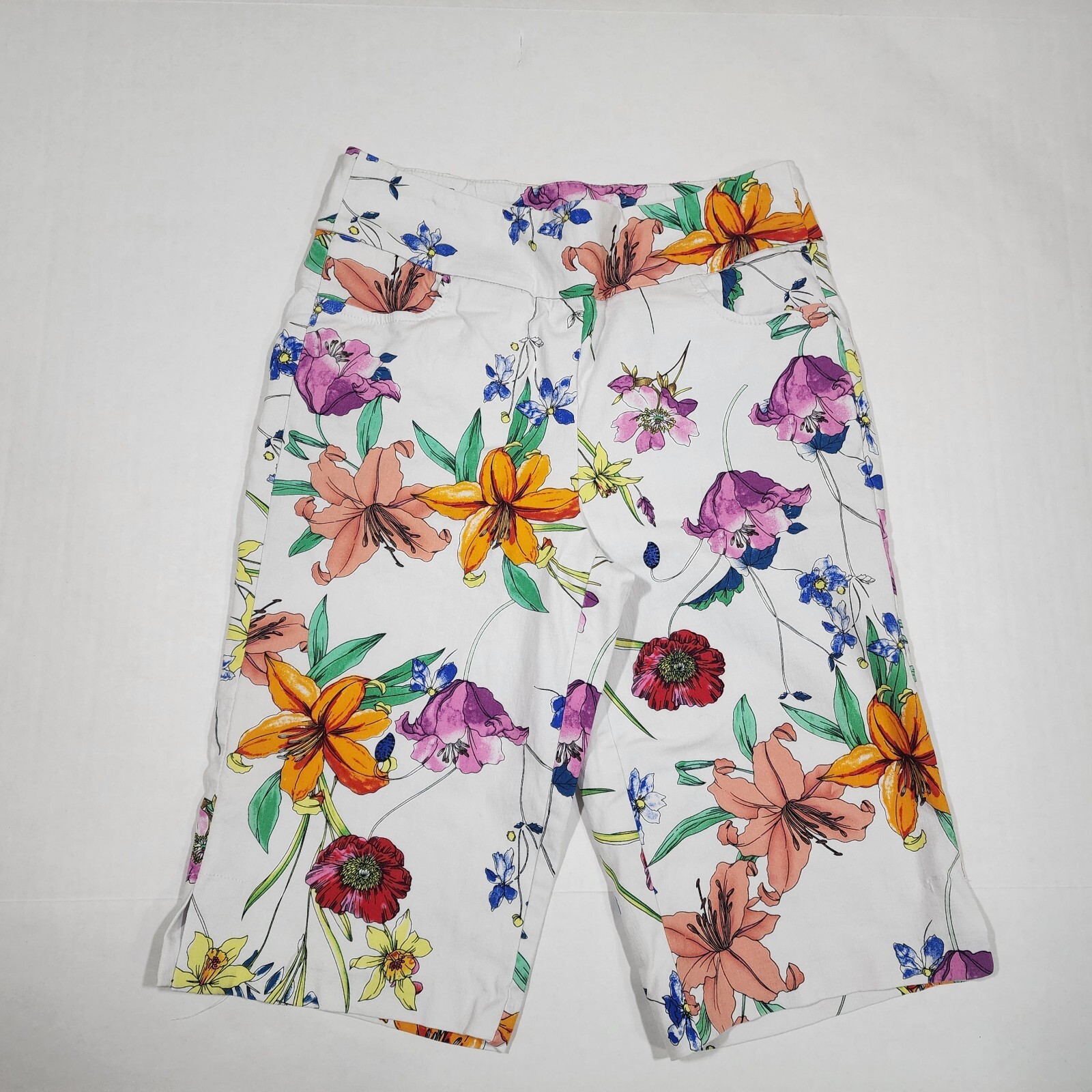 FILA Bermuda pantaloncino floreale tropicale Coconut Row Palm Beach taglia 4