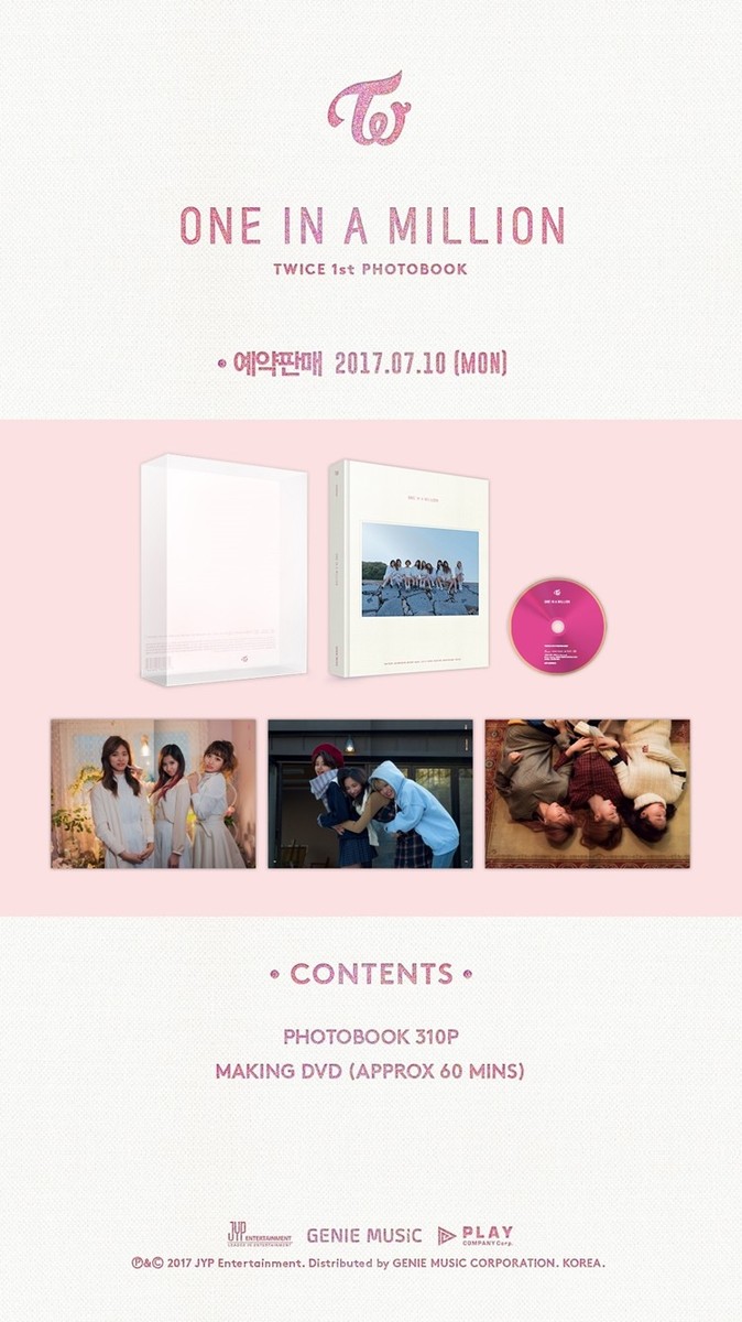 TWICE 1ST PHOTOBOOK [ONE IN A MILLION] Making DVD+310p Photo Card+