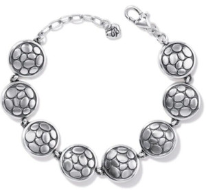 Brighton Pebble Round Link Mosaic Silver Bracelet