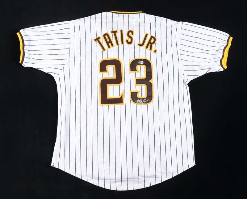 Fernando Tatis Jr. Signed San Diego Padres Pinstriped Jersey (Beckett Hologram)