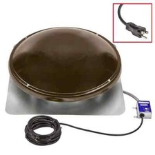 New Master Flow 1050 Cfm Weathered Wood Galvanized Ez Cool Plug-in Power Roof