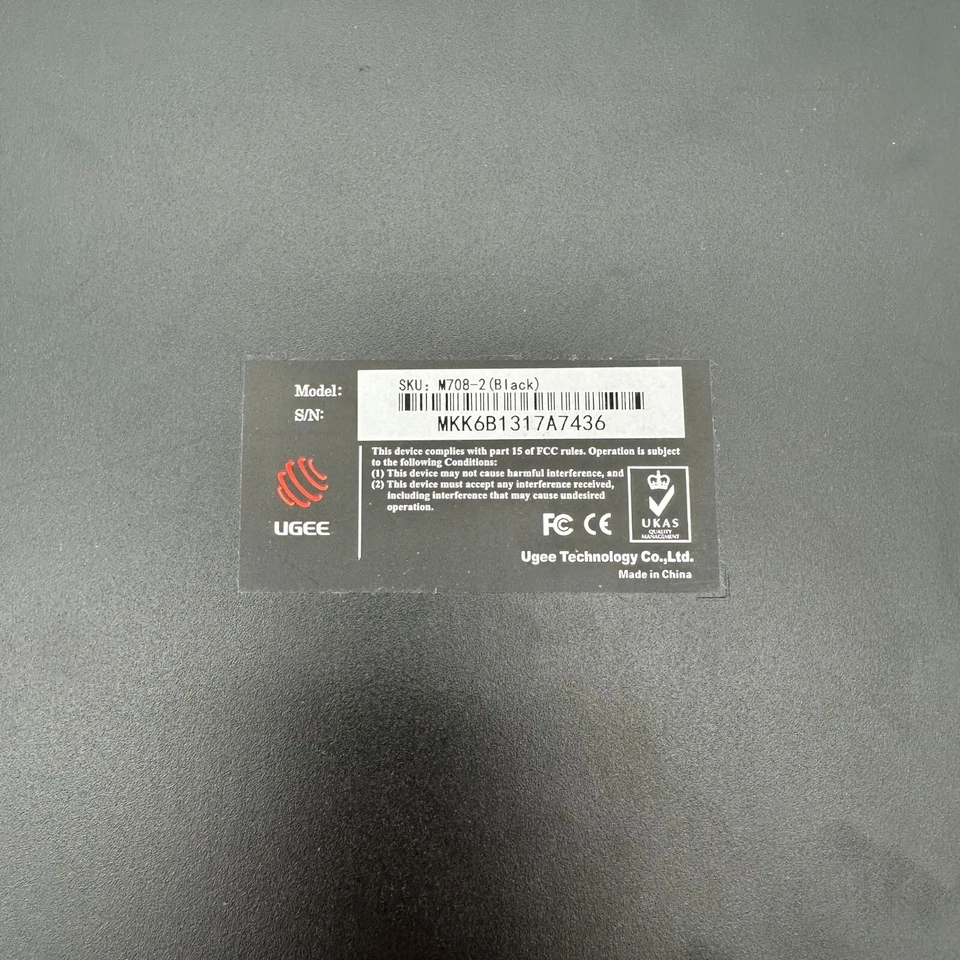 UGEE M708 Drawing Tablet, 10 x 6 Inch Large Graphics Tablet with 8 Hot Keys - Image 2 of 2