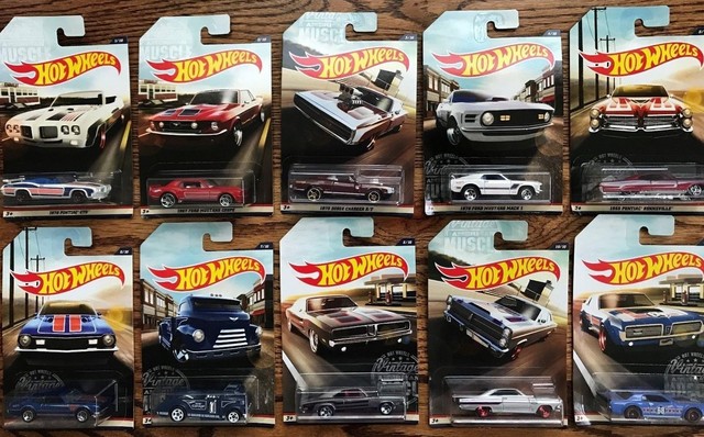 Hot Wheels Vintage American Muscle 10 Car Set 2017 Walmart ...