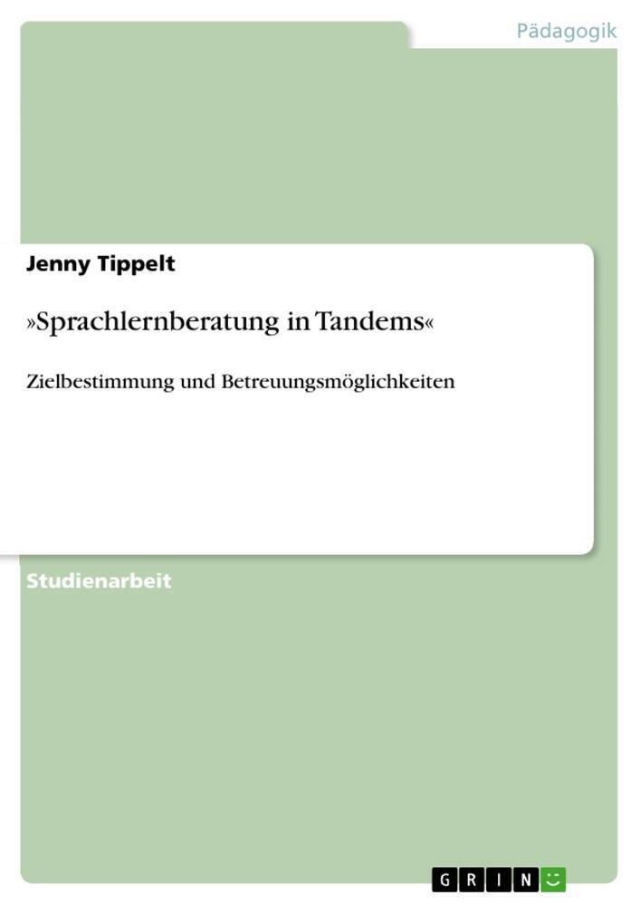 Thumbnail - Jenny Tippelt | »sprachlernberatung In Tandems« | Taschenbuch |
