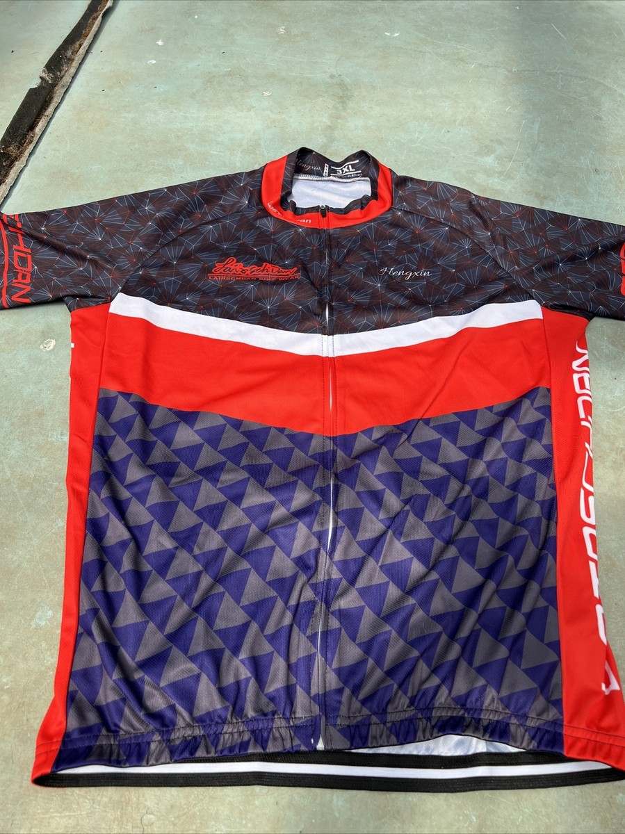 Lairschdan Mens Bike Wear Orange Purple Cycling Jersey 3XL UK
