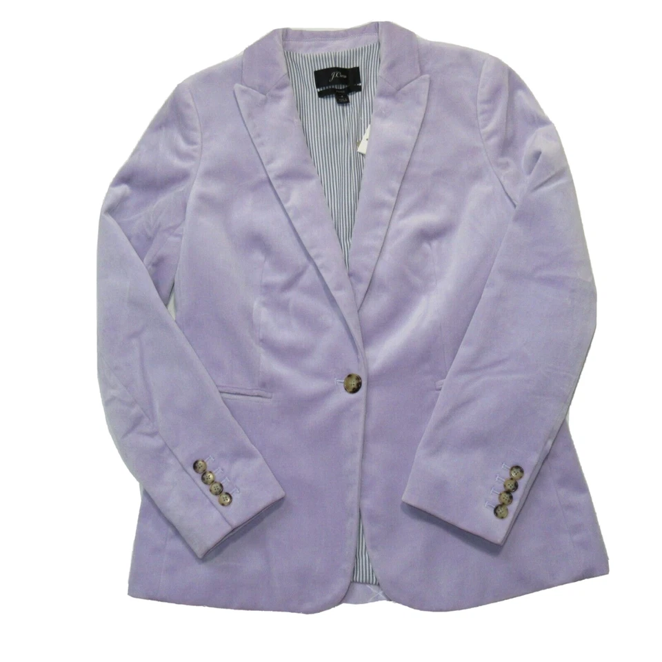 Новый с Ярлыками J. Crew парка Blazer в дымчатый глицинии фиолетовый хлопок бархат куртка 0 - Изображение 2 из 4