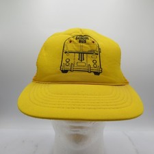 Vintage Yellow Trucker Hat School Bus Light Up Lights