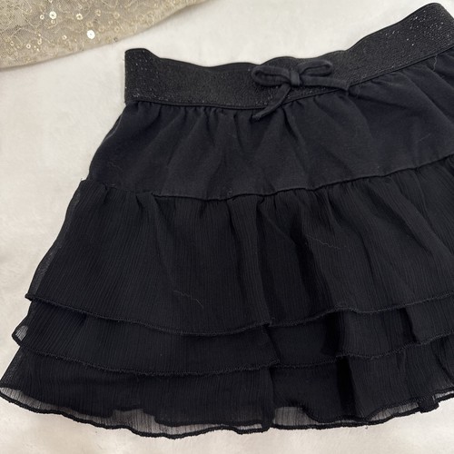 SET Black Sparkly Waistband Skirt Girls & Gold Sequence Sz 3 &4/5 - Picture 12 of 21