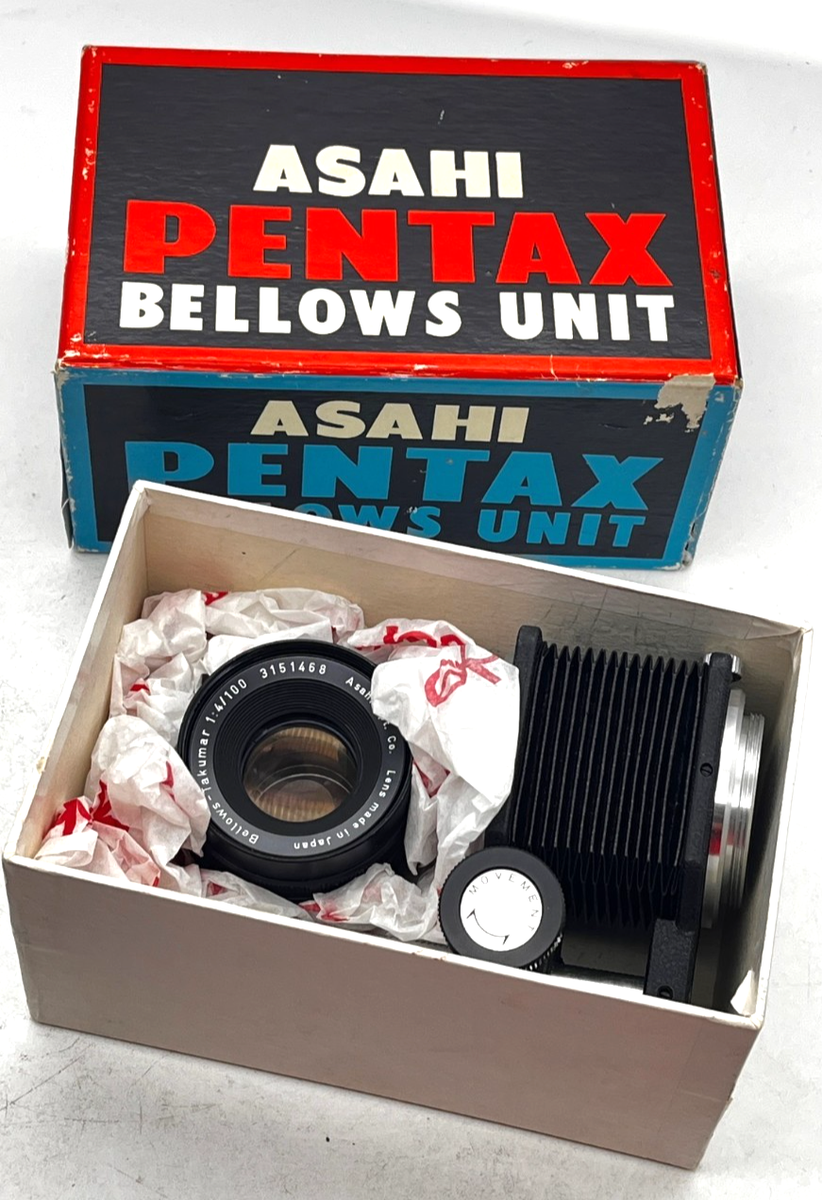 Pentax-Takumar Macro Bellows ; plus 100mm, f4 Bellows lens ; SET