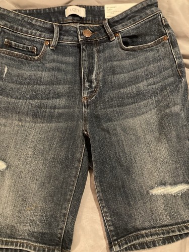 Loft Outlet Shorts Size 2 Mid Rise Denim Jean 9" Short Curvy Women’s Brand New!! - Picture 2 of 14