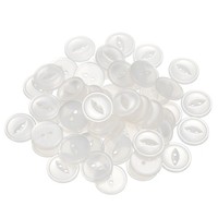 50 StüCk CremeweißE Runde NäHknöPfe 20Mm Harz 2-Loch Fischauge Bastelknopf