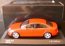 Audi A4 B7 2007 Sedan Brilliant Red MINICHAMPS 1:43 400017000 Interior Black