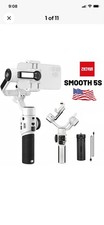 Zhiyun Smooth 5S Smartphone Gimbal Stabilizer White w/ Tripod Base Adapter