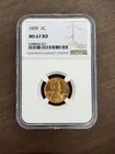 1939 NGC MS67 RD Red - Lincoln Wheat Penny Cent 1c US Coin