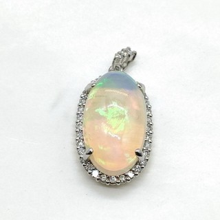 NO TARIFFA Ciondolo Gioielli Testa Opale 5 2ct Platino 5450406