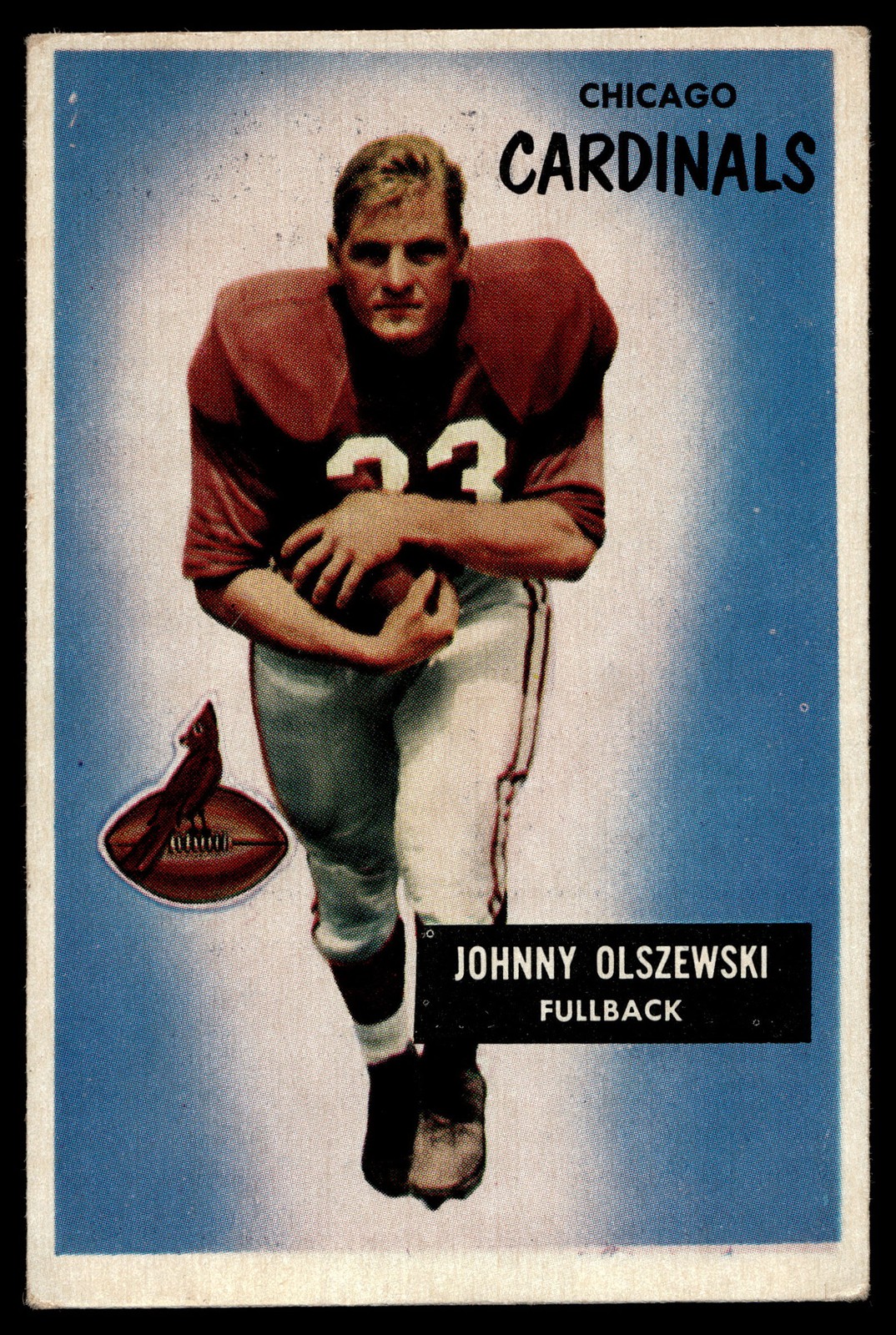 1955 Bowman #3 Johnny Olszewski RC Cardinals VG (crease)