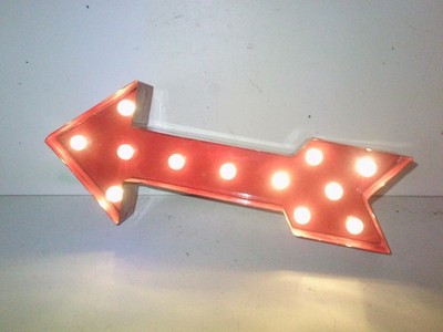 Clean Vintage Simple Red Arrow 14'' Hanging Direction Light FREE SHIPPING