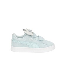 PUMA Suede Classic Light Flex Bow V Slip On Youth Girls Blue Sneakers Casual Sh