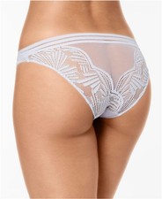 NWT Calvin Klein L Perfectly Fit Sheer Lace Bikini QF4373 Gray 96059