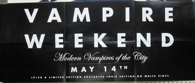 VAMPIRE WEEKEND 2013 modern vampires Release promotional poster New Old Stock