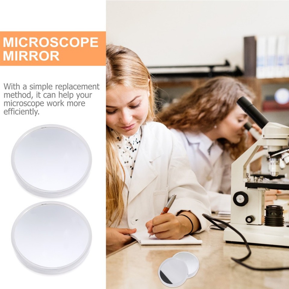 2 Pcs Laboratory Reflecting Mirror Microscope Accessories Reflector ...