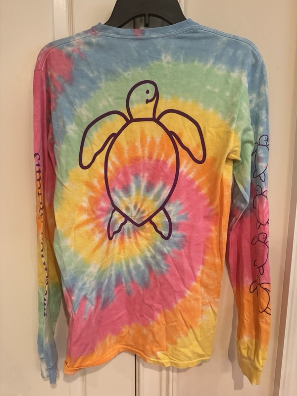 Women’s Simply Southern Tie Dyed TURTLE Long Sleeve T-Shirt - Size Small