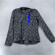 Spyder Active 1/4 Zip Pullover Women Large Black White Marled Super Soft Stretch
