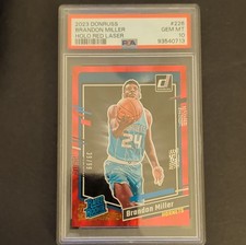 Panini 2023-24 Rated Rookie Holo Red Laser /99 Brandon Miller Hornets #226