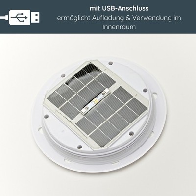 MeLiTec Unterteil mit Solarmodul inkl. USB für ''LK'', Farbwechsel, OHNE LADEKABEL