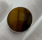 Tigers Eye Men's Sterling Silver Ring Size 8 Vintage 17.1g