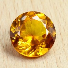 Yellow Sapphire 10 CT Natural Faceted Round Cut AAA Flawless Loose Gemstone
