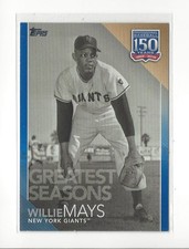 2019 Topps Update 150 Years of Baseball Blue #15077 Willie Mays Giants