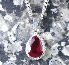 8.90 Ct Certified Natural Red Ruby Pear Gemstone Pendant Mother's Day Discount
