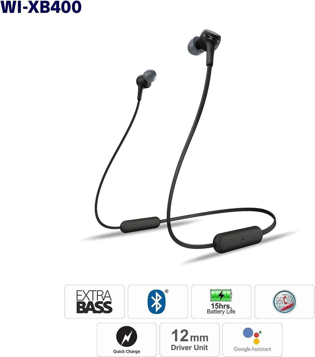 Sony WI-XB400 In Ear Headphones - Black for sale online | eBay