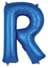 Blue (Letter R) Foil 34 Inch Balloon Decorative Birthday SuperShape Anagram