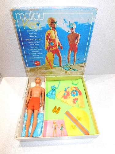 Barbie:  VINTAGE Complete KEN SURF'S UP GIFTSET w/Box Sears Exclusive!