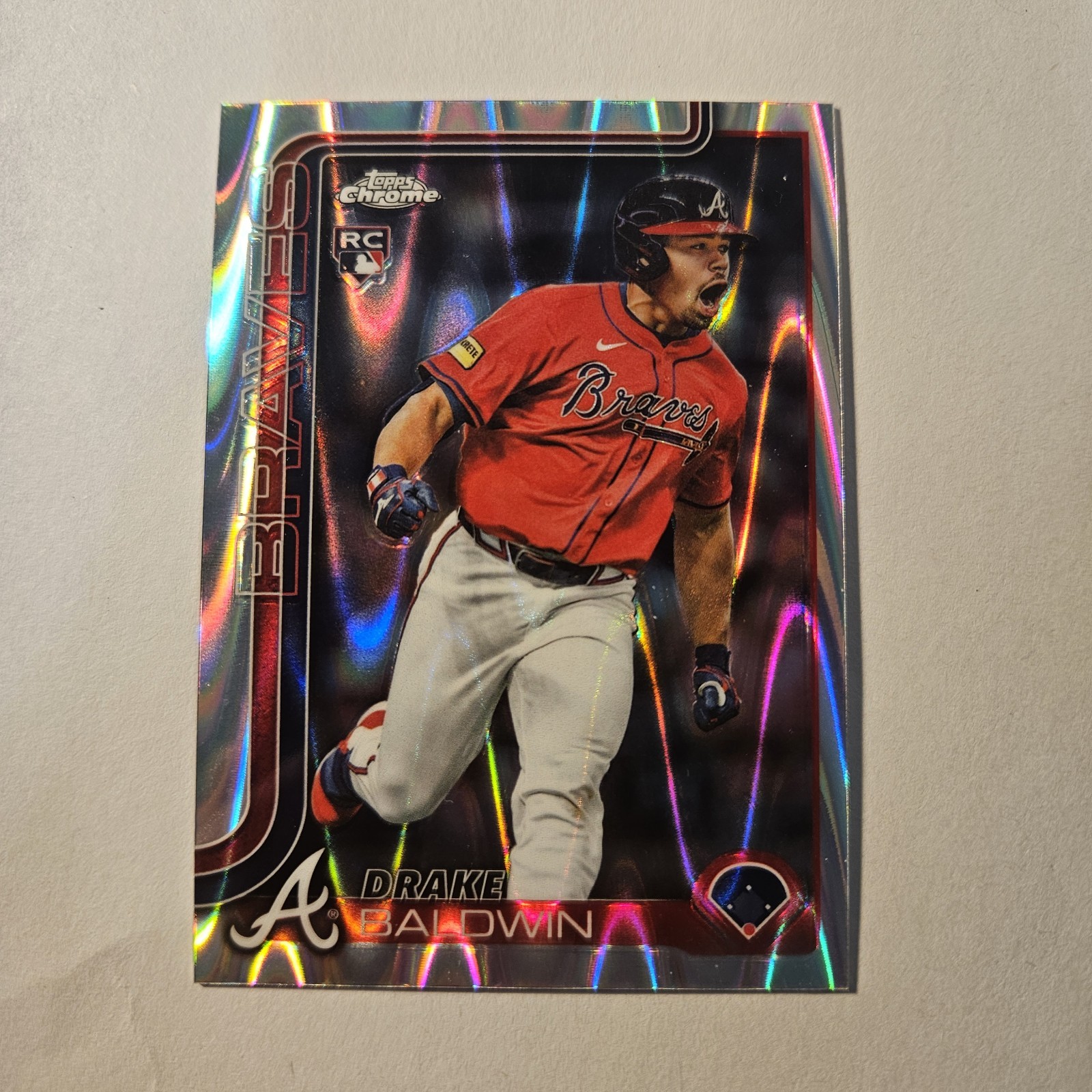 2025 Topps Chrome Update Drake Baldwin Raywave Refractor SP RC USC96 Braves