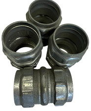 T B 1-1/2" EMT Conduit Compression Coupling Galvanized LOT OF 4