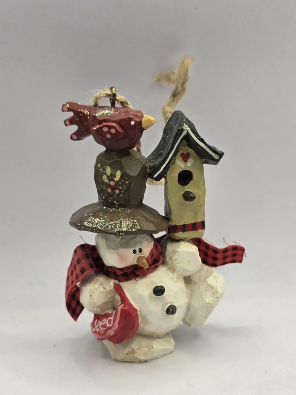 Cute Kurt Adler Frosty Snowman Resin Ornament Christmas 3.75" Tall