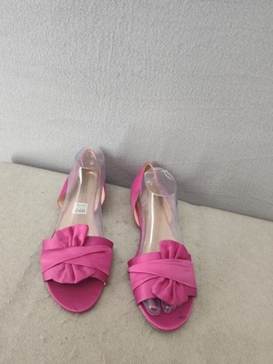 Brash Women Sandals 11 Pink Slip On Bratz Doll Ruffle Open Toe Flat Casual Shoes