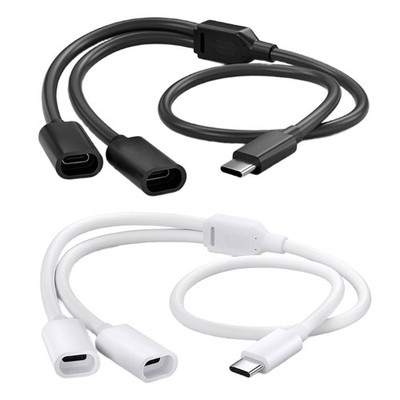 Outdoor Solar Panel Camera USB C Splitter Charging Cable For Security Systems