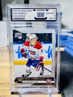 2025-26 Upper Deck Ivan Demidov Star Rookie GMG Graded 10 Gem Mint