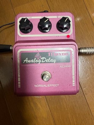 Maxon AD999 Analog Delay Pink Effects Pedal, 3 Knobs, 9V DC Input