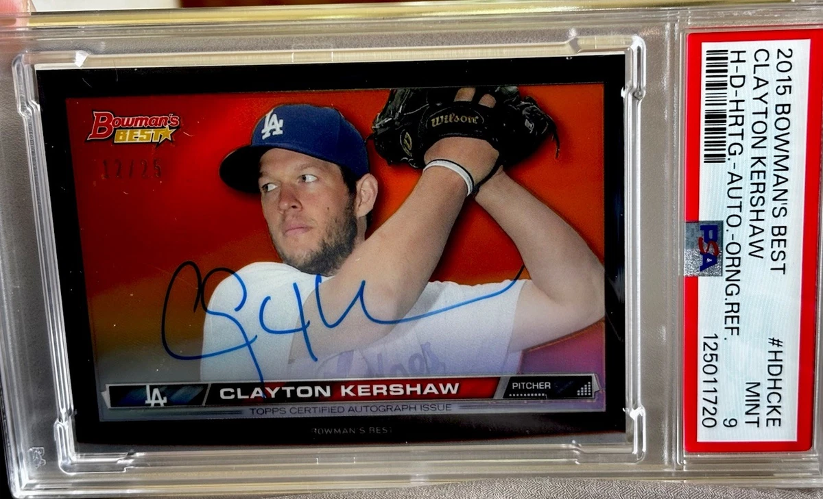Clayton Kershaw Serial Numbered Baseball Sports Trading Cards for